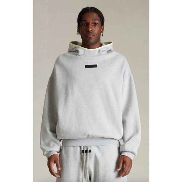 (S) NWT Fear of‎ God Essentials Hoodie 'Light Heather Grey' - Picture 1 of 8